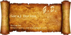Garaj Dorina névjegykártya