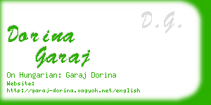 dorina garaj business card